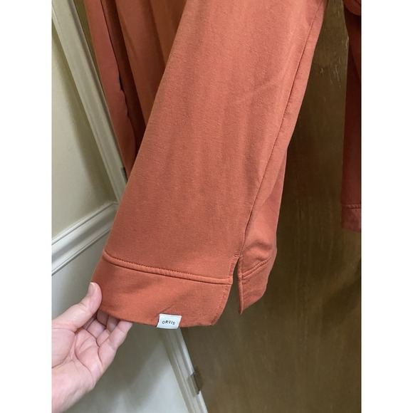 Orvis V-Neck Classic Cozy Sweater Women's Orange Size XXL Plus Soft Comfortable - Picture 5 of 12